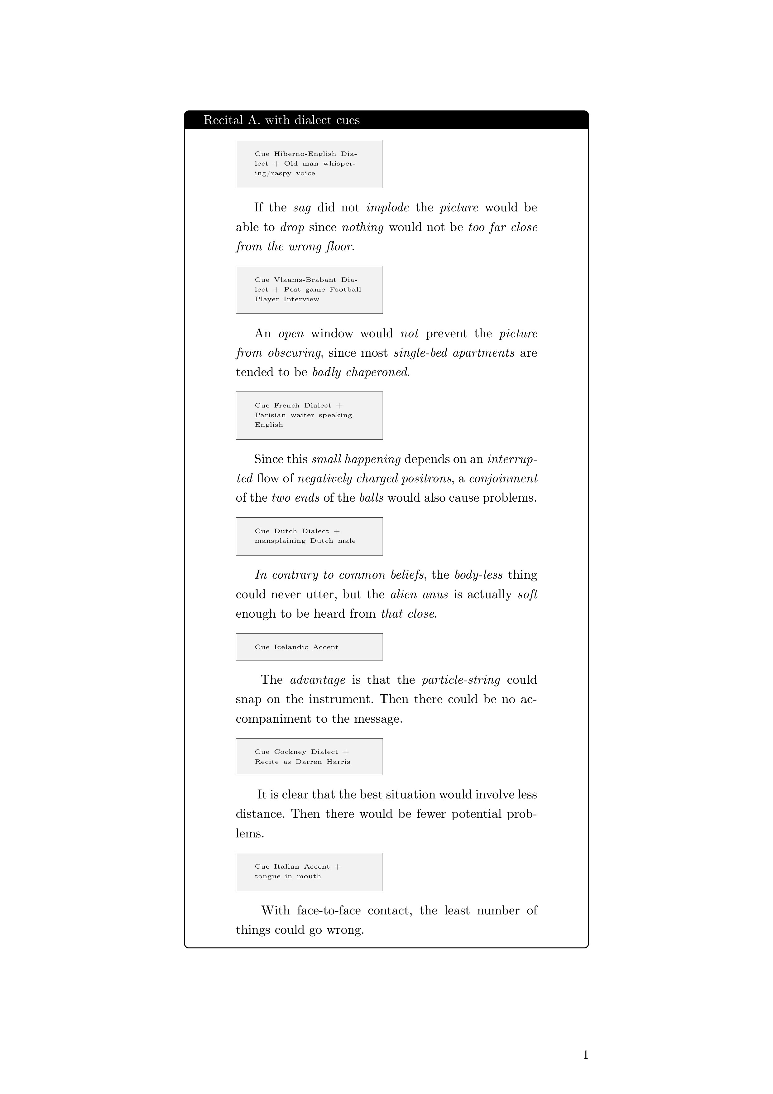 I'm an Irish Mantlpiece, 1